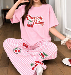 Cherish Today Printed PJs Set