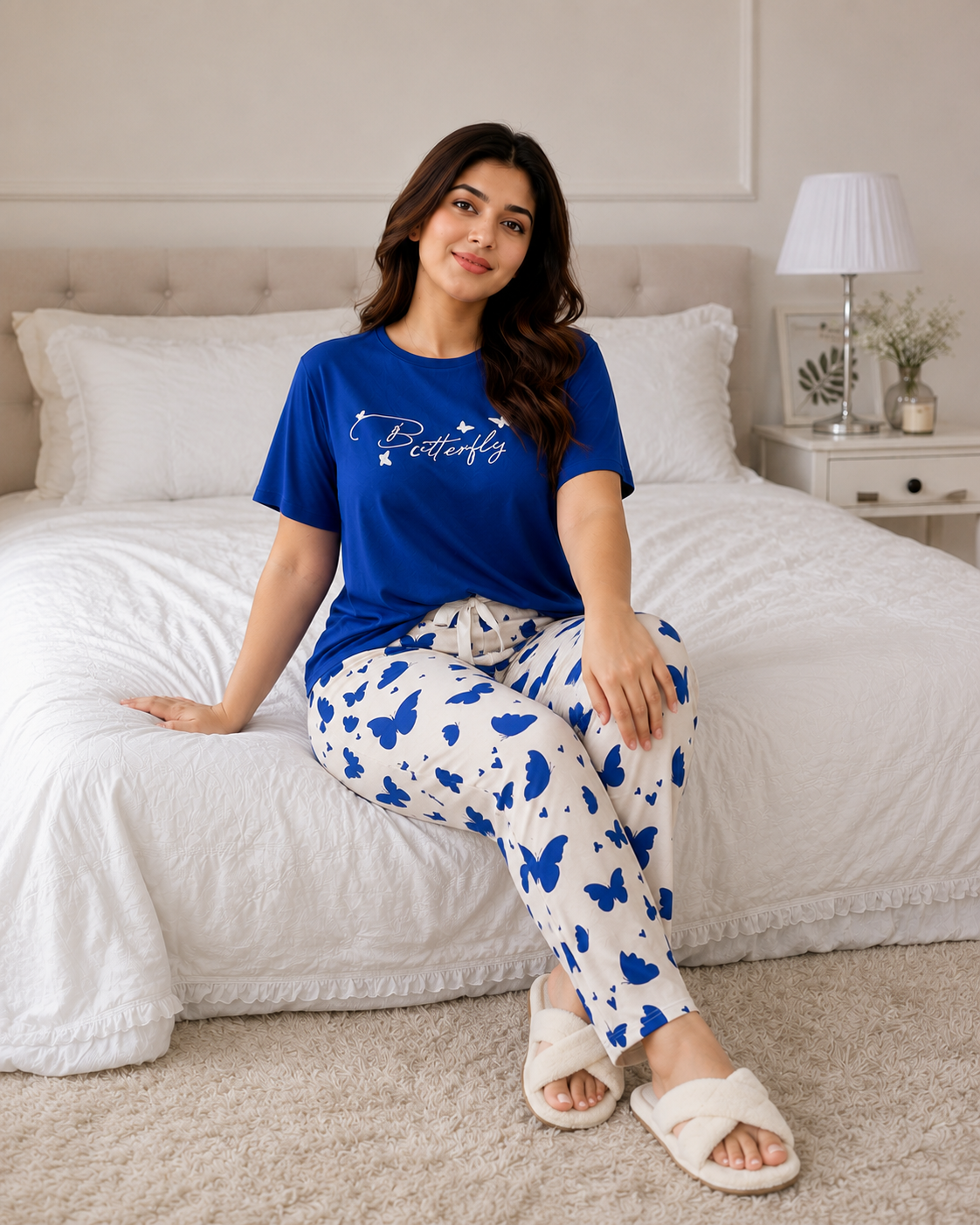 Emerald Butterfly Print PJs set