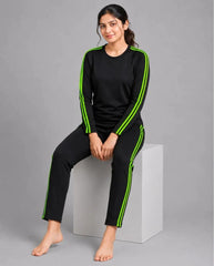 Black and Lime Green Track Suit