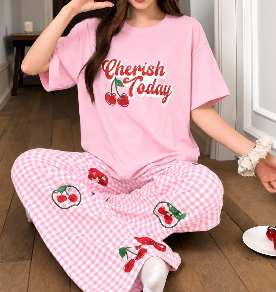 Cherish Today Printed PJs Set