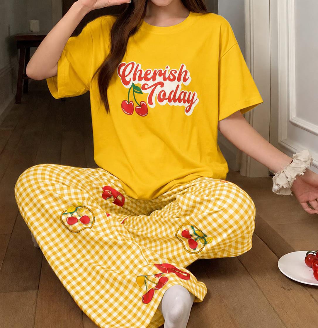 Cherish Today Printed PJs Set